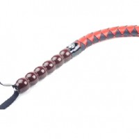 Whip Black and Red Bead Handle